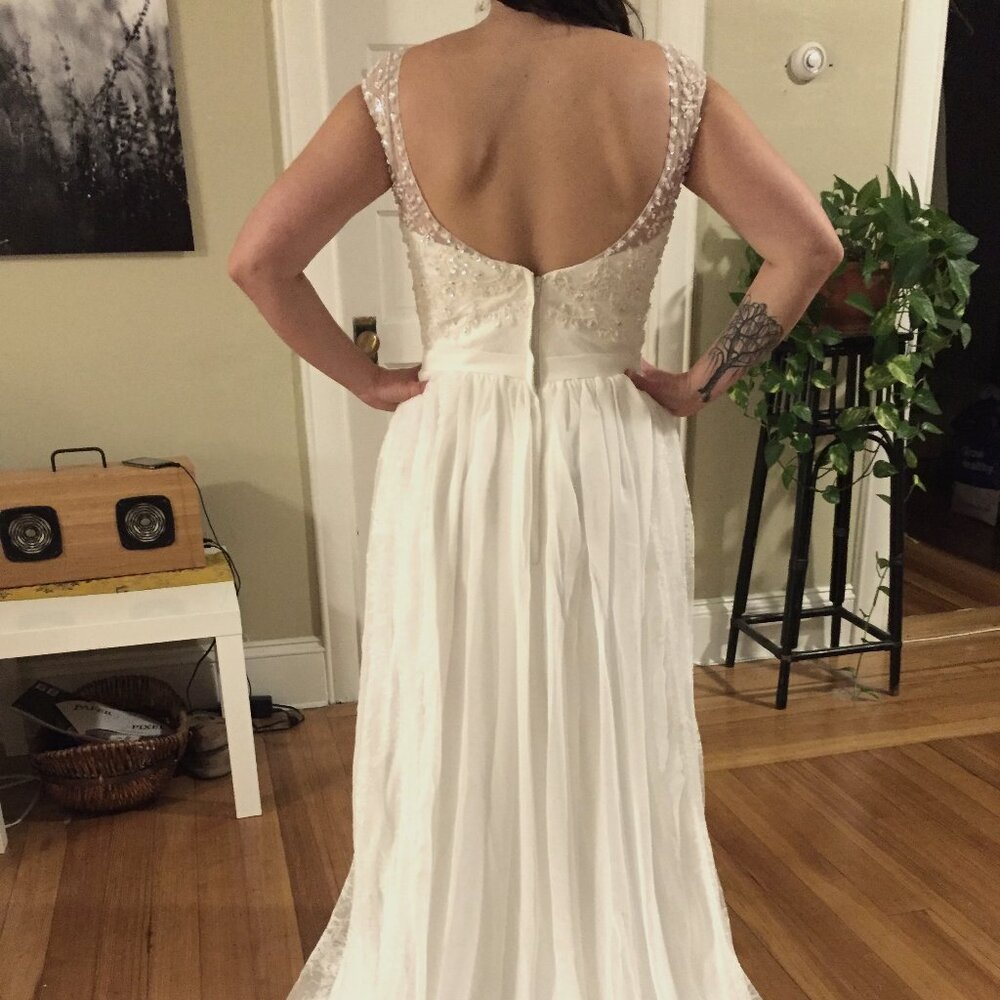 Custom made, brand new, never worn vintage inspired wedding dress size 5